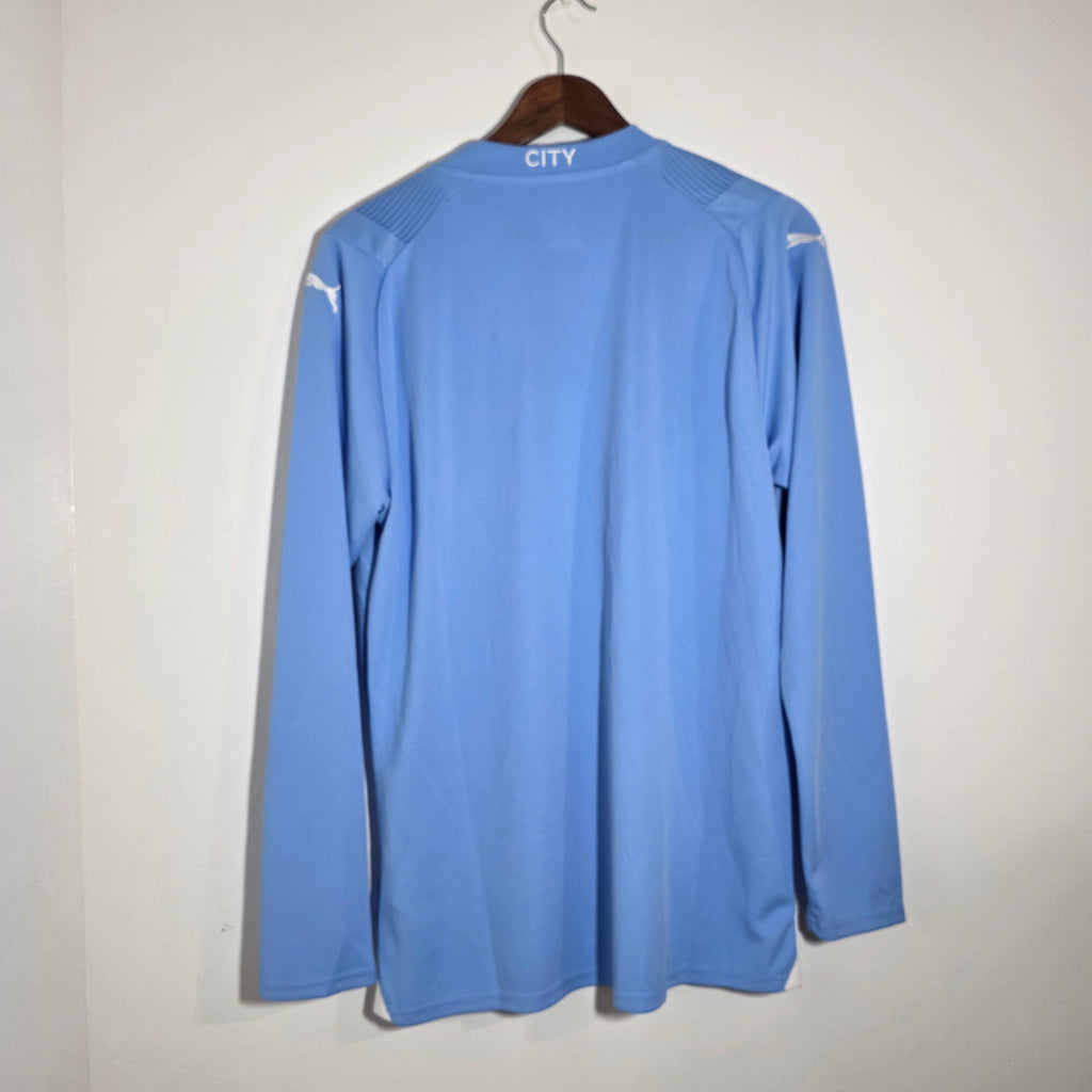 Manchester City 2023-24 Home Kit Long Sleeve (M)