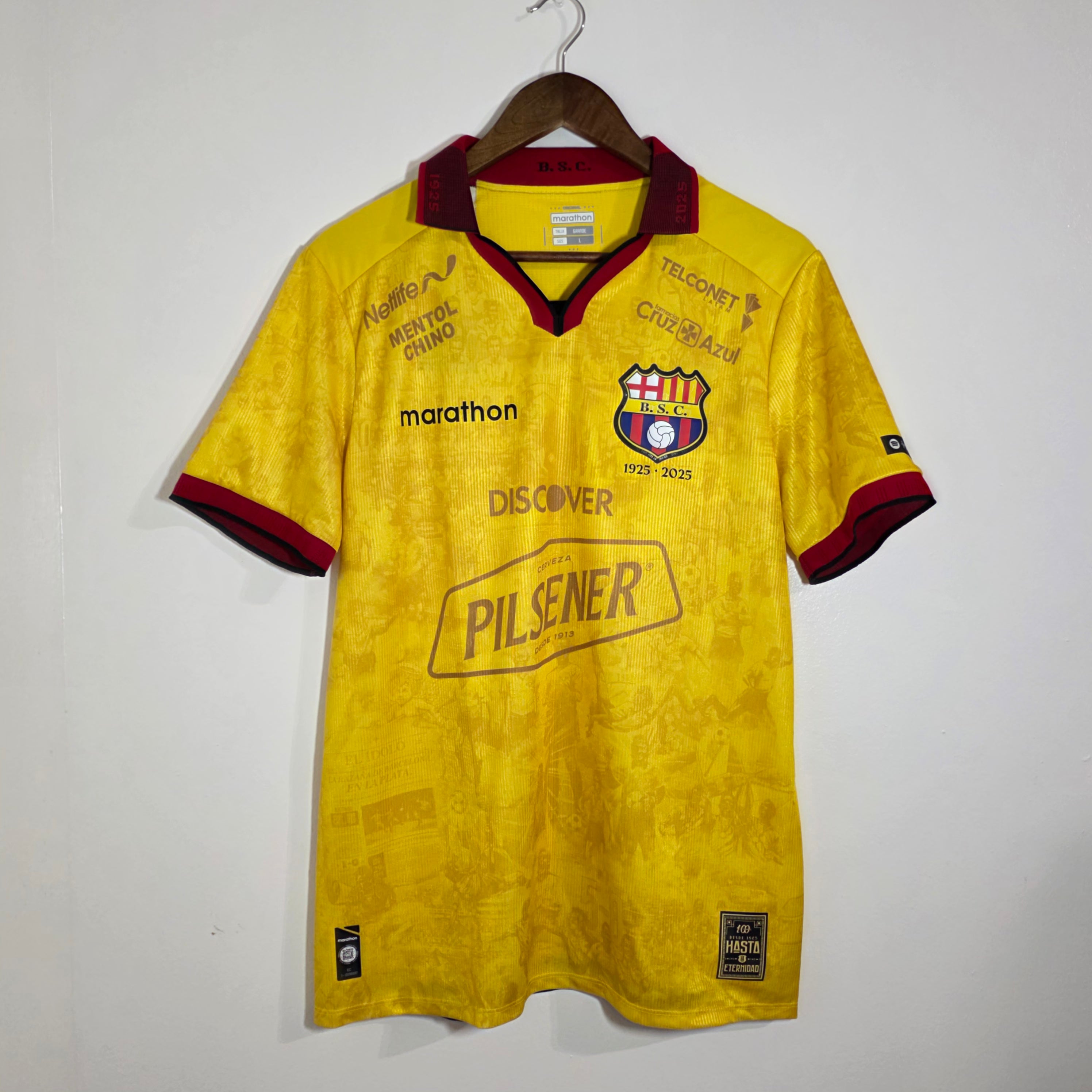 Barcelona SC 2025 Home Jersey 100th Anniversary Edition BNWT (L)