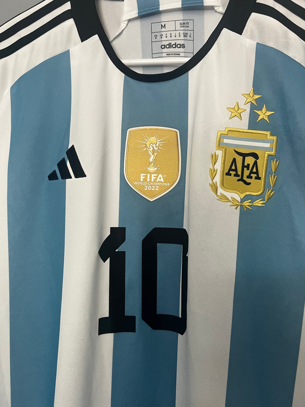 Argentina Home 2022 World Cup Messi #10 BNWT (M)
